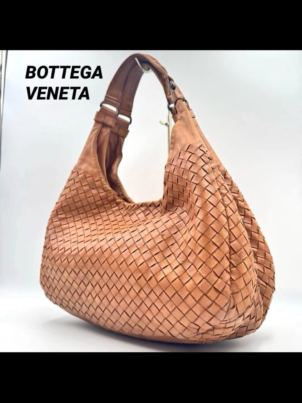 Bottega Veneta Tan Woven Intrecciato Leather Hobo